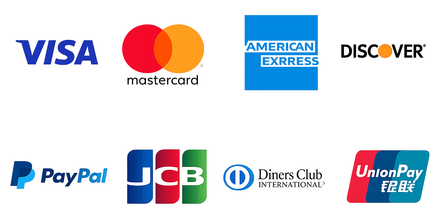 Αποδεκτές μέθοδοι πληρωμής: Visa, Mastercard, American Express, Discover, PayPal, JCB, Diners Club, UnionPay