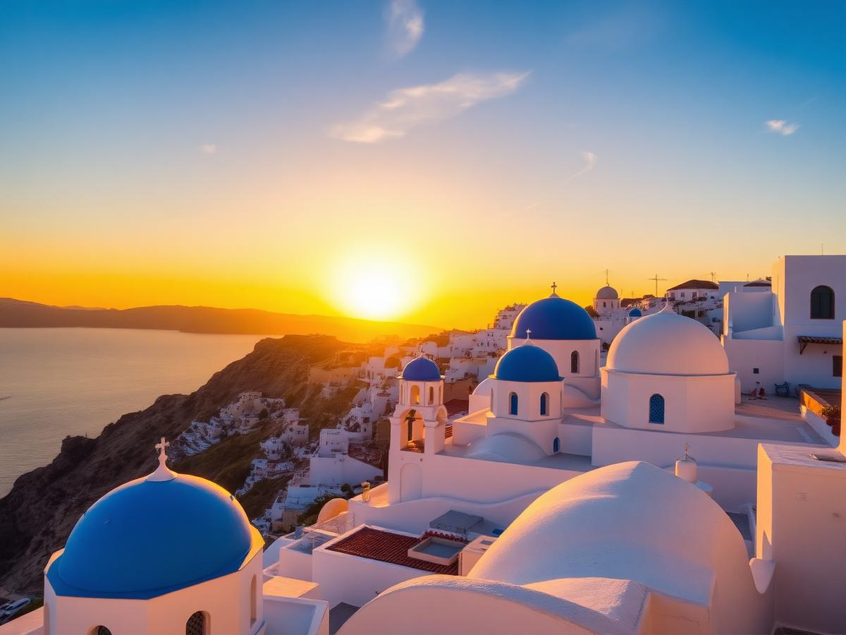Ηλιοβασίλεμα στη Σαντορίνη